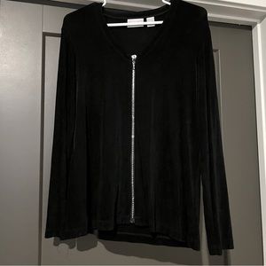 Chicos Black Zip Up Jacket